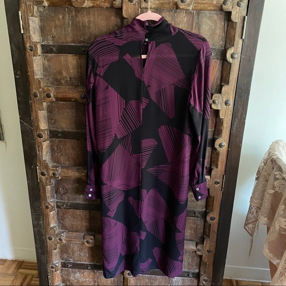 Calvin Klein bold geometric print silk tunic dress - Picture 4 of 12